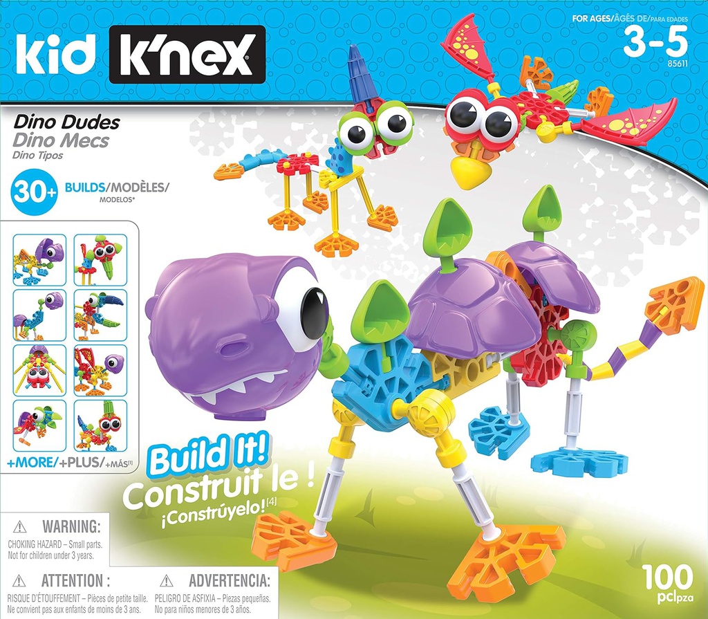 Dinosaurios de Construcción K´nex 30en1 100pzs 3a+