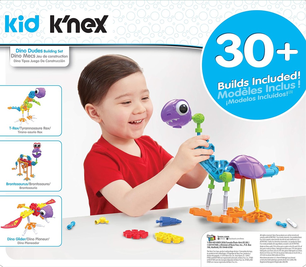 Dinosaurios de Construcción K´nex 30en1 100pzs 3a+