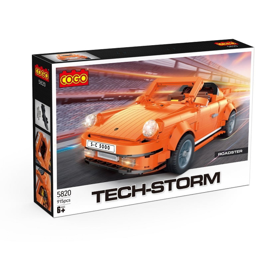 Carro Anaranjado Armable Tech-Storm 915pzs 6a+