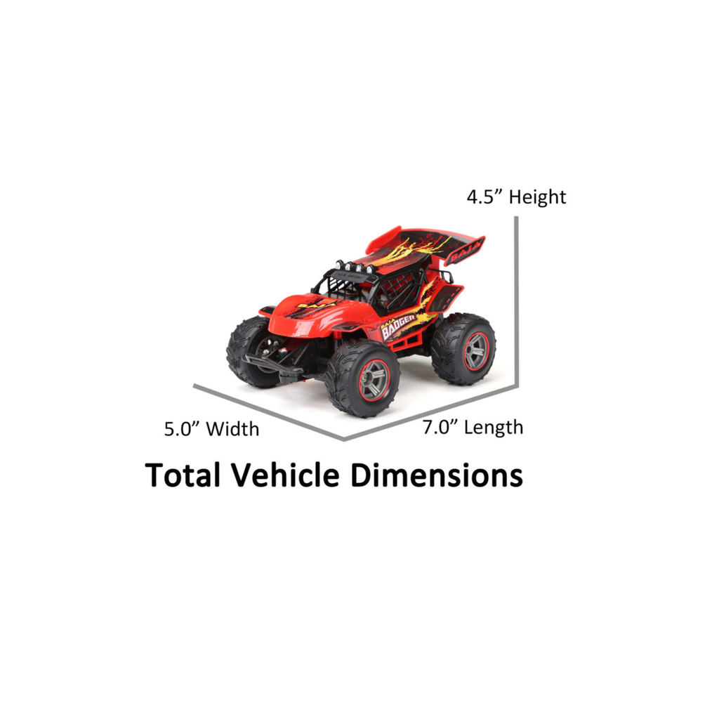 Carro R/C Buggy Baja Badger Surt/2 (Rojo-Verde) 3a+