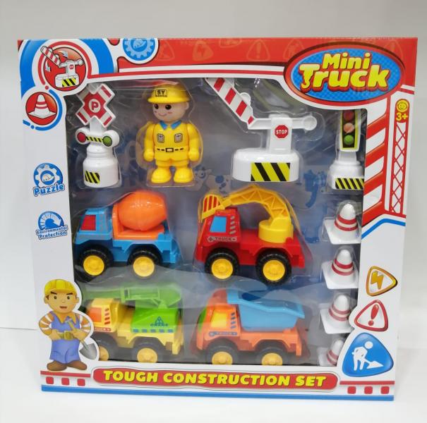 Mini Vehículos de Fricción de Construcción Set/12  3a+ (437905)