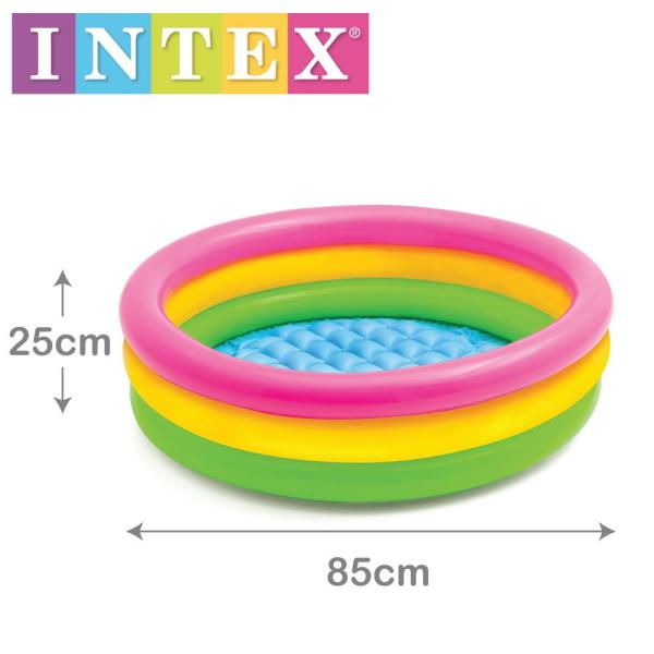 Piscina Inflable 3 Anillos Neón 91x23cm 1-3a C6