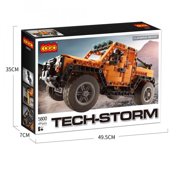 Carro Amarillo Armable Tech-Storm 491pzs 6a+