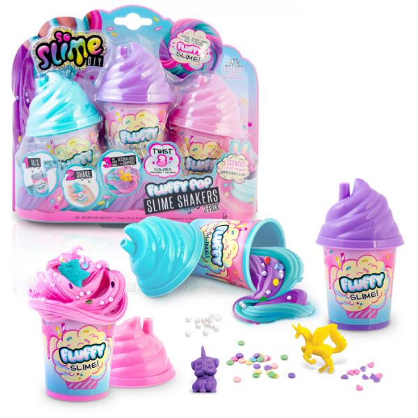 Slime Shaker Fluffy Pop Set de 3 6a+