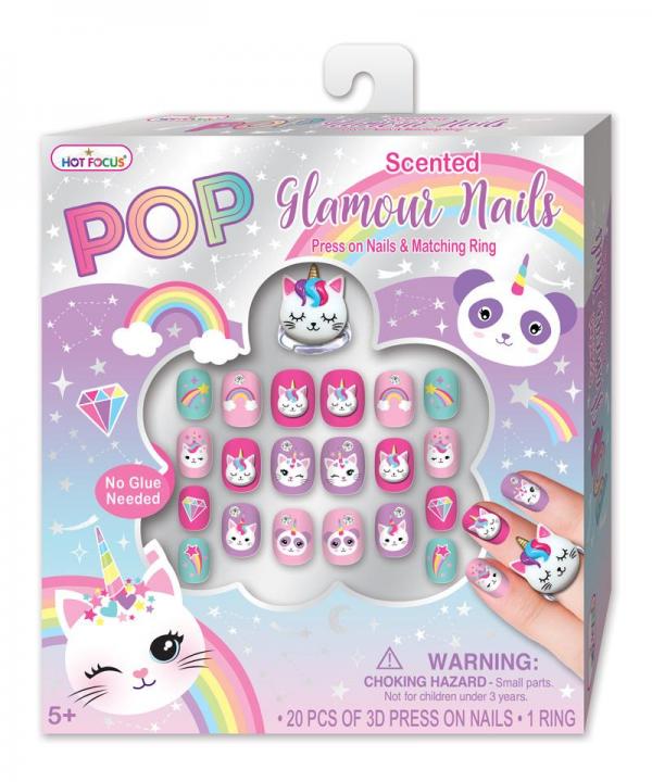 Uñas Pop Glamurosas Gaticornio 5a+