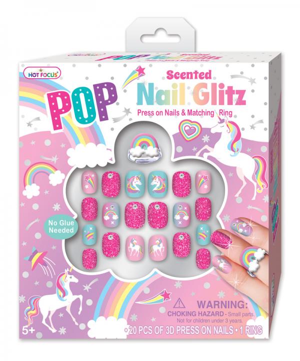 Uñas Pop Glamurosas Unicornio 5a+