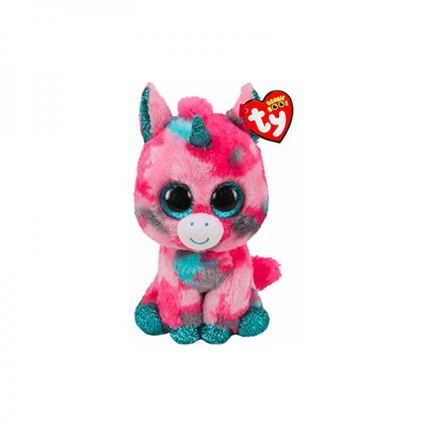 Peluche Beanie Boos Unicornio Rosado Gumball Regular