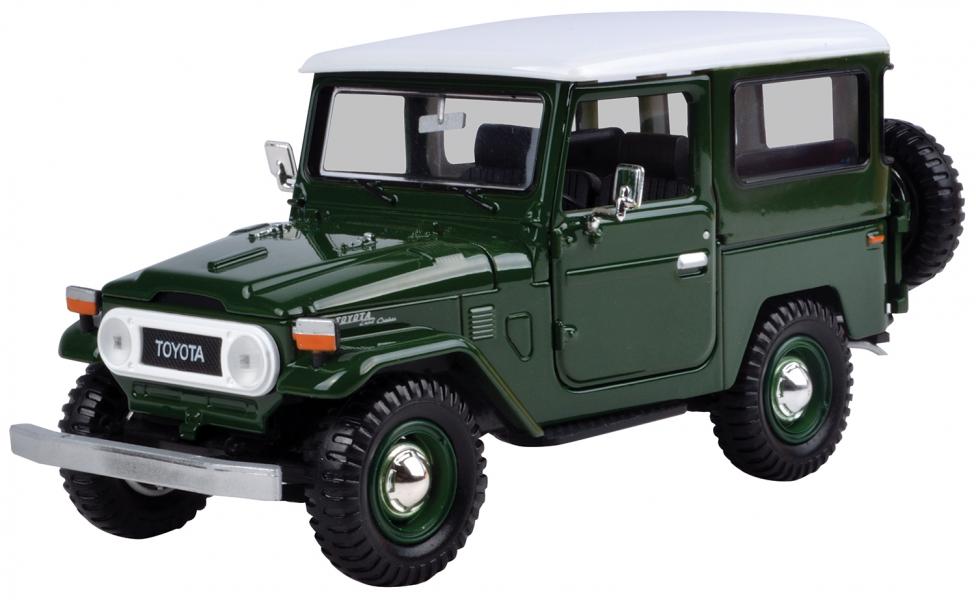 Carro 1:24 Toyota FJ40  S/4 14a+( Beige-Rojo-Negro-Verde)