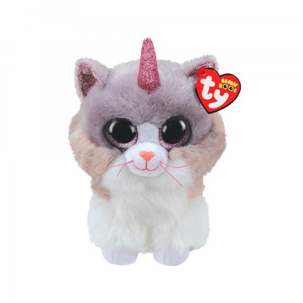 Peluche Beanie Boos Pequeño Gato Unicornio Azher 3a+