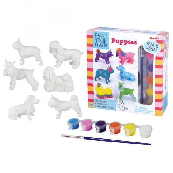 Perritos de Yeso para Pintar Set de 6 3a+