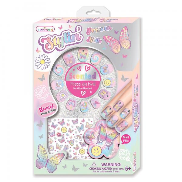 Juego de Uñas con Stickers Mariposas 5a+