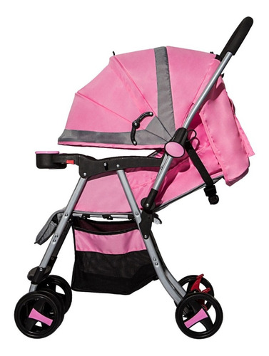 Coche para Bebé Rosado con Gris 15Kg Max (444538)