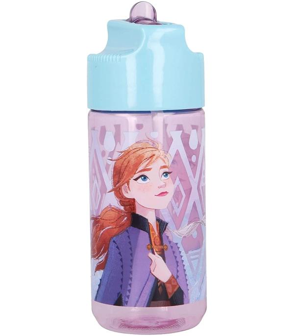 Botella Frozen con Tapa y Pajilla 430ml