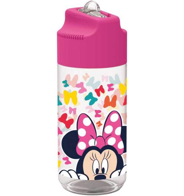 Botella Minnie Mouse con Tapa y Pajilla 430ml