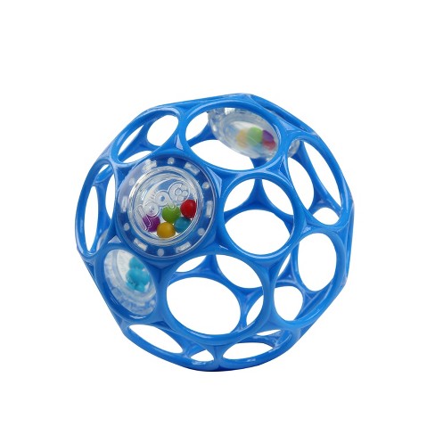 Bola Oball Sonajero Suave Azul Facil Agarre 0m+