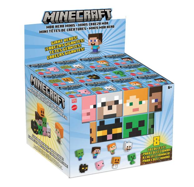 Minecraft Mini Figuras Cabezas Mob Surt/8 Display/24(venta individual)