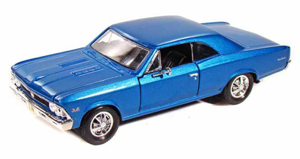 Carro Chevrolet® Chevelle SS 396 Azul 1966 Metálico Esc:1:24 3a+(319603)