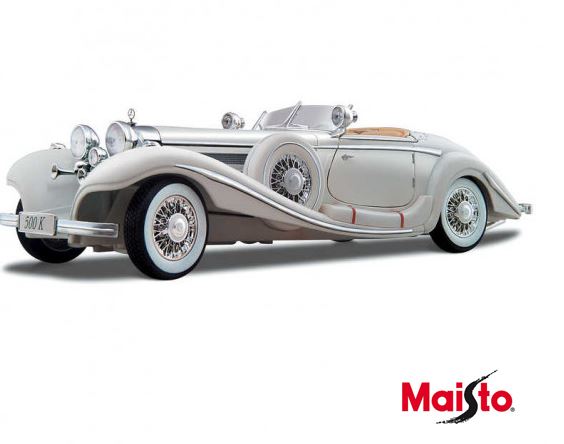 Carro Mercedes-Benz 500 K 1936 Typ Specialroadster Blanco Esc:1:18  3a+ (360551)