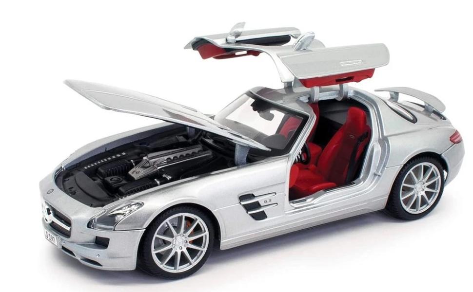 Carro Escala 1:18 SE Mercedes-Benz SLS AMG 3a+