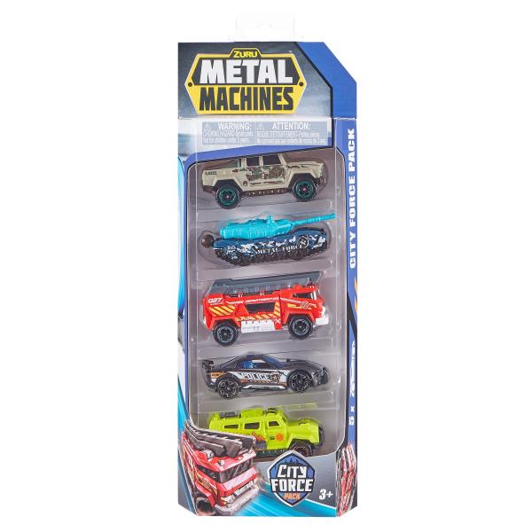 Carritos de Metal  City Force  en Set de 5 3a+