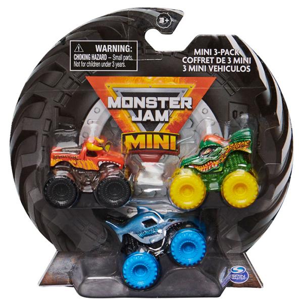 Vehículos Monster Jam Miniatura  Pack/3 3a+