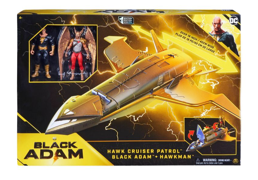 Hawk Cruiser Patrol con Figuras  (Black Adam-Hawk-Man) 4a+