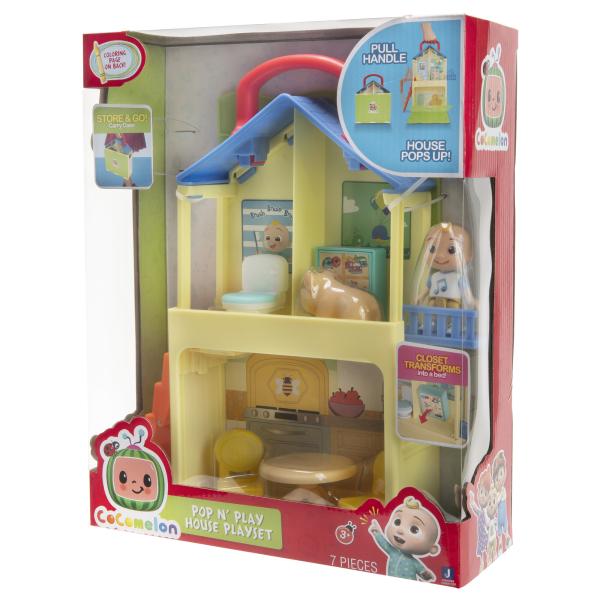 Cocomelon Casa de Juegos Plegable C/2 Figuras y 5 Accesorios 3a+