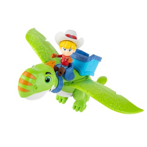 Dino Ranch Figura Delux Jon y Thunderbolt (Dino Volador) 3a+