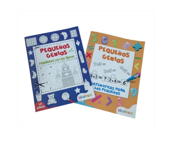 Libro de Caligrafía Pequeños Genios Matematiocas y Habilidad con Tijeras Surt/2 (6630)