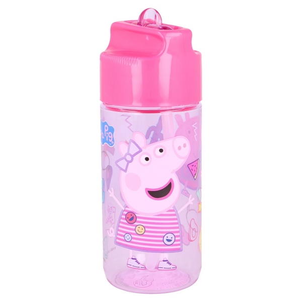 Botella con Pajilla de Peppa Pig 430ml