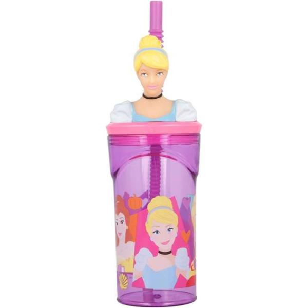 Vaso con Pajilla de Princesas Disney 360ml