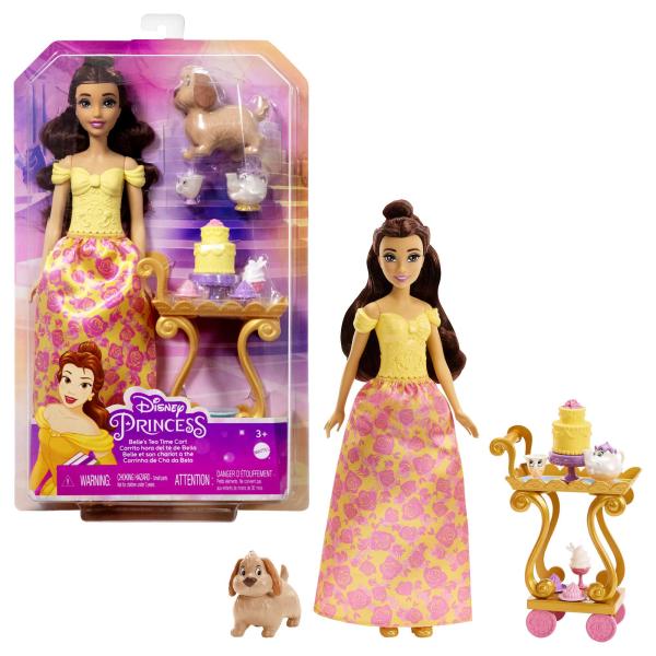 Mñeca Princesa Disney Bella C/ Carrito hora del Té 3a+