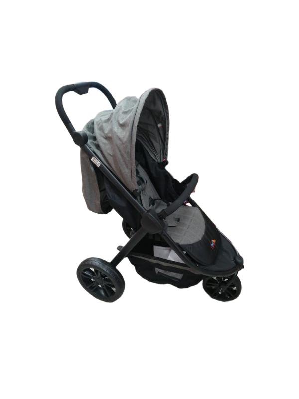 Coche de Tres Ruedas  para Bebé Gris con Negro 15KG Max (448314)