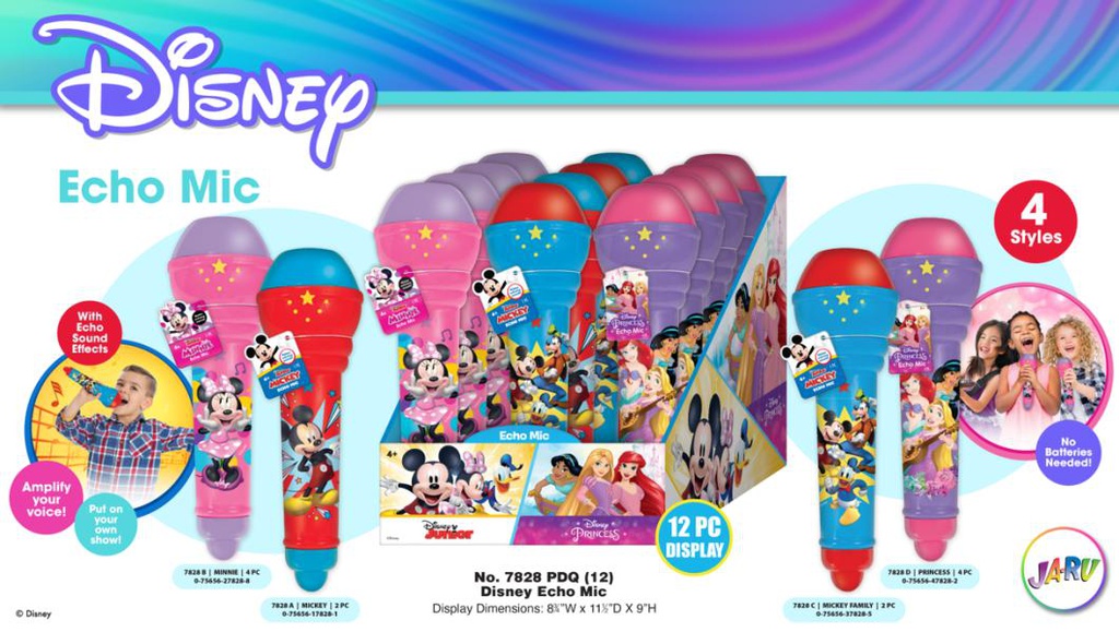 Microfono de Eco Disney Displ/12 Surt/3 4a+