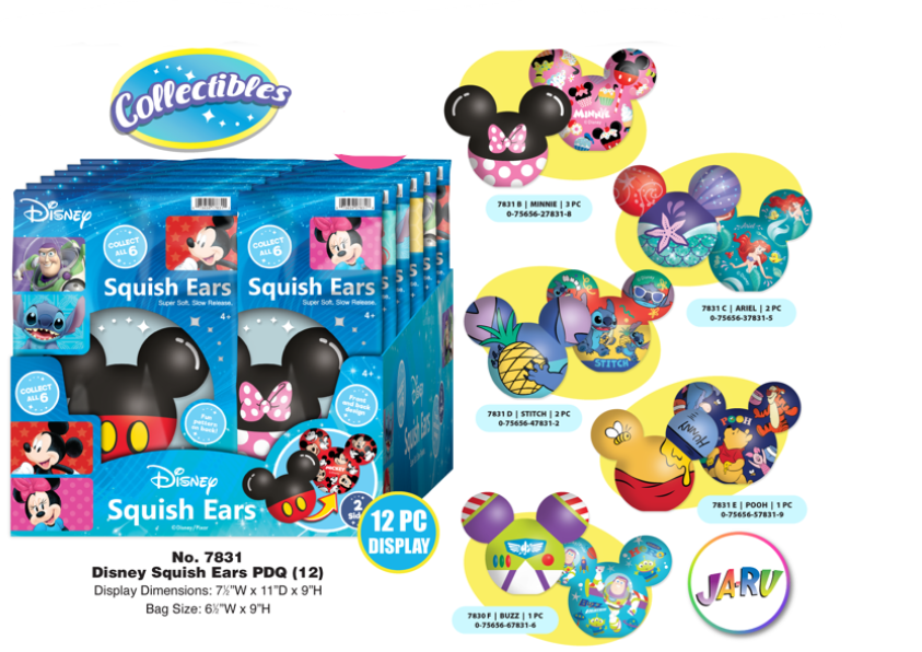 Figuras para Estrés de Disney Displ/12 Surt/3 4a+ ( 7831A-B-C-D-E-F )