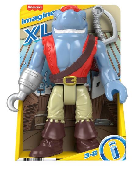 Figuras Imaginext XL Luchador-Tiburon Pirata-Robot Alpha Star 3-8a