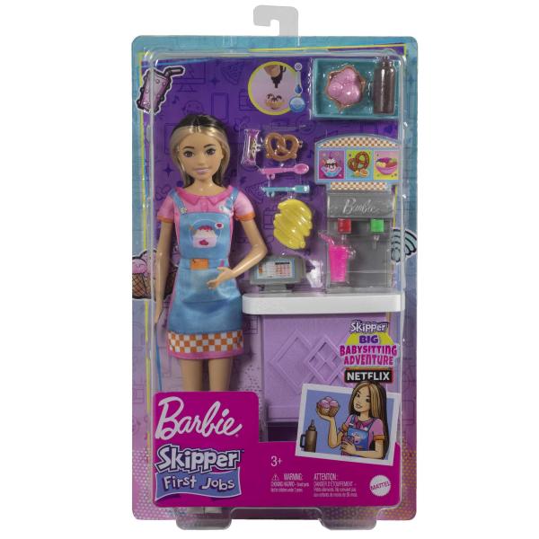 Muñeca Barbie Skippers con Heladeria 3a+