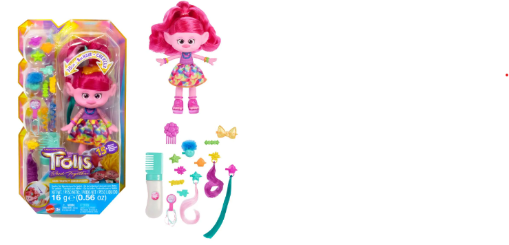 Muñeca de los Trolls 3 3a+ Queen Poppy