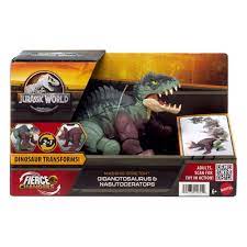 Figura Jurassic World 2en1 Giganotosaurusy Nasutoceratops 6a+