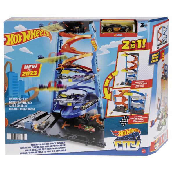 Hot Wheels -  Torre de Carreras Transformable 3a+