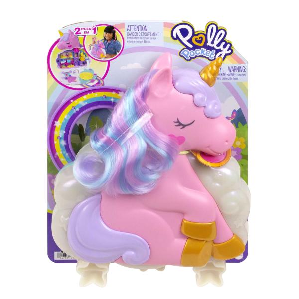 Polly Pocket Salón de Unicornio Arcoíris 28 Sorpresas 4a+