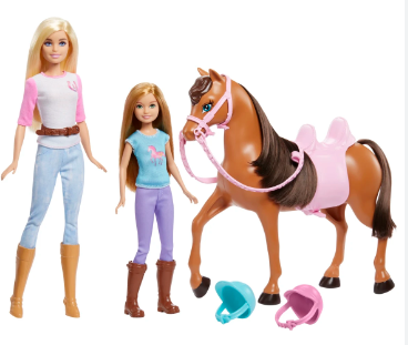 Muñeca Barbie y Chelsea con Caballo 3a+