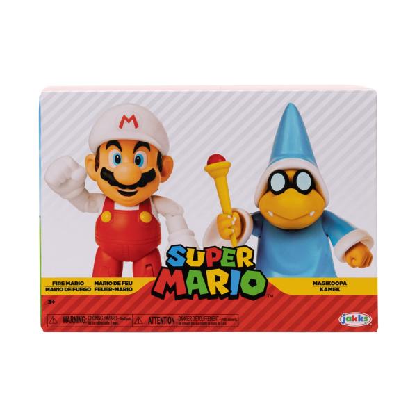 Figuras Nintendo Super Mario Bross  Set/2 3a+ (Mario de Fuego- Magikoopa)