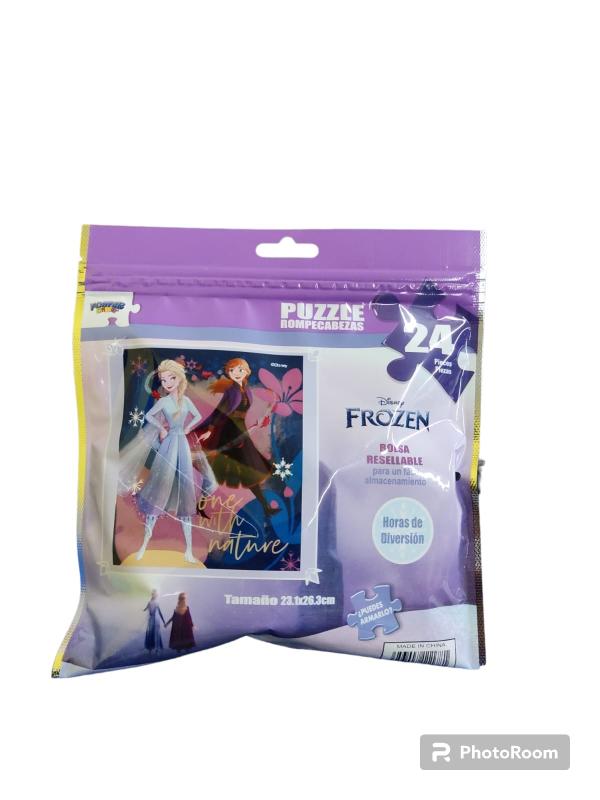 Rompecabezas en Bolsa Disney Princesas 24 Pzs Frozen 3a+