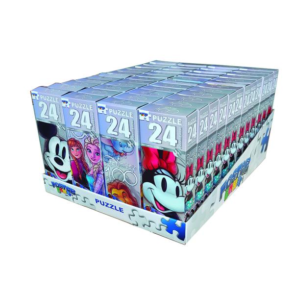 Rompecabezas en Torre 24Pzs Disney 100 Displ/48 Surt/4 3a+