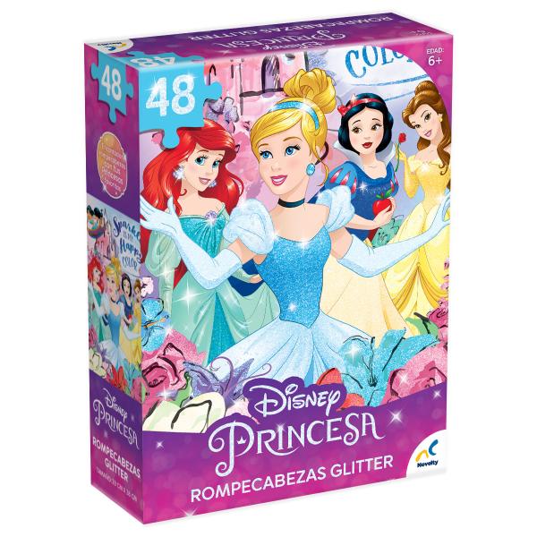 Rompecabezas Gliter de Disney  Princesas  48 Pzs 3a+