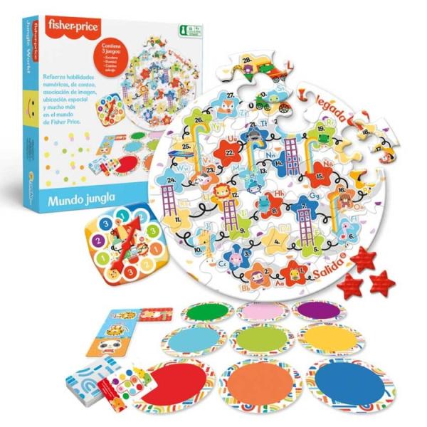 Juego de Mesa Fisher- Price 3en1 4a+