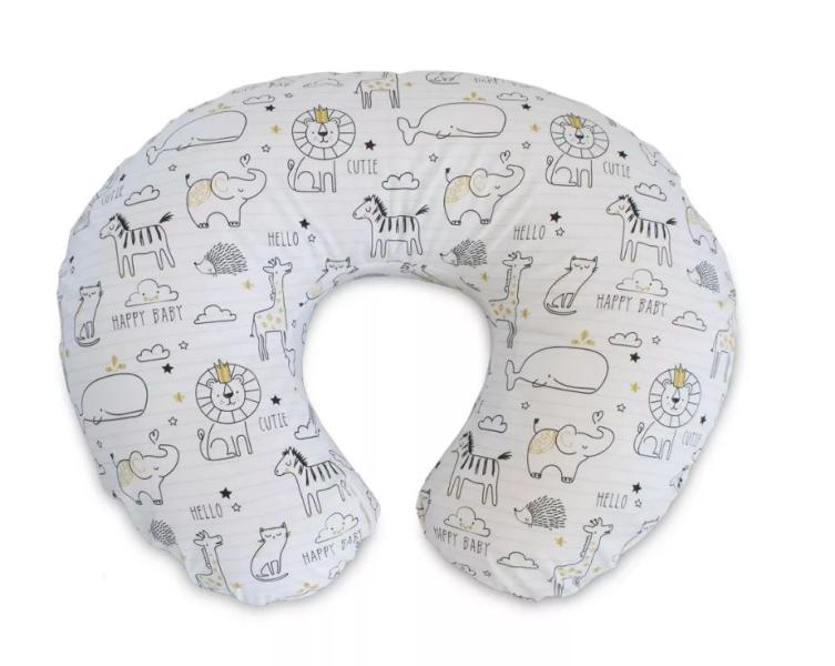 Almohada para Lactancia Blanca con Animales de la Selva 0-12m