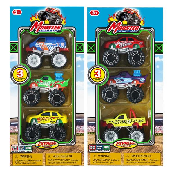 Vehículos Monster Truck Set de 3 Surt/2 3a+