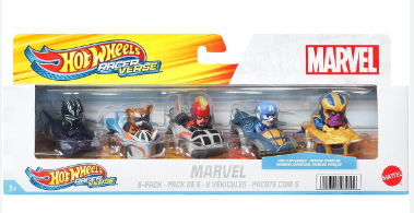 Carros de Hot Wheels Racer Verse Marvel Set/5 3a+